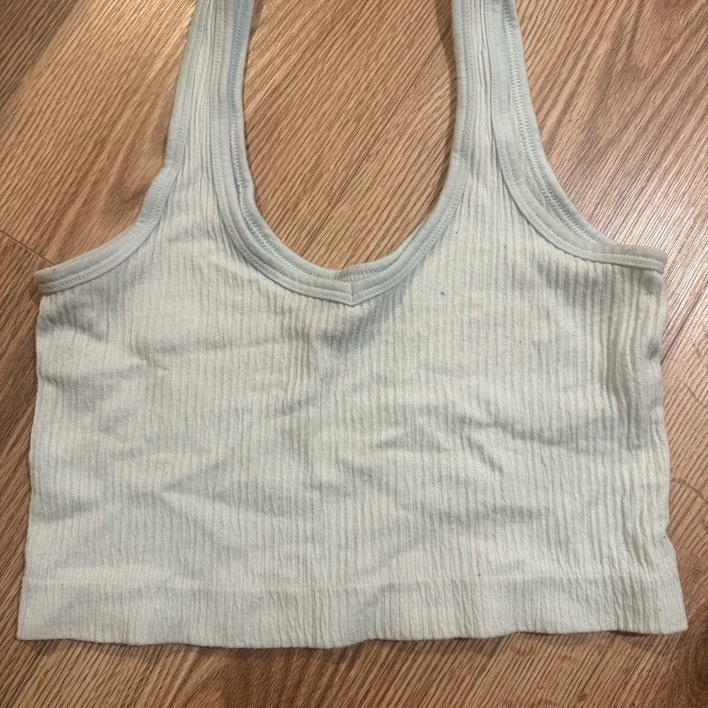 Urban Outfitters Light Blue Ribbed Top